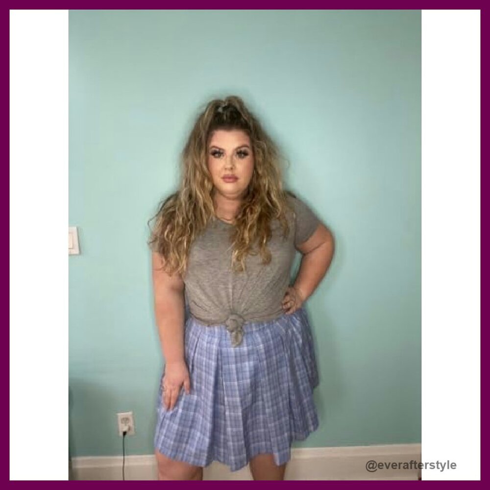 Stretchy Pleated Mini Skirt A-Line Swing Skater Versatile Chic Y2K - Picture 4 of 7